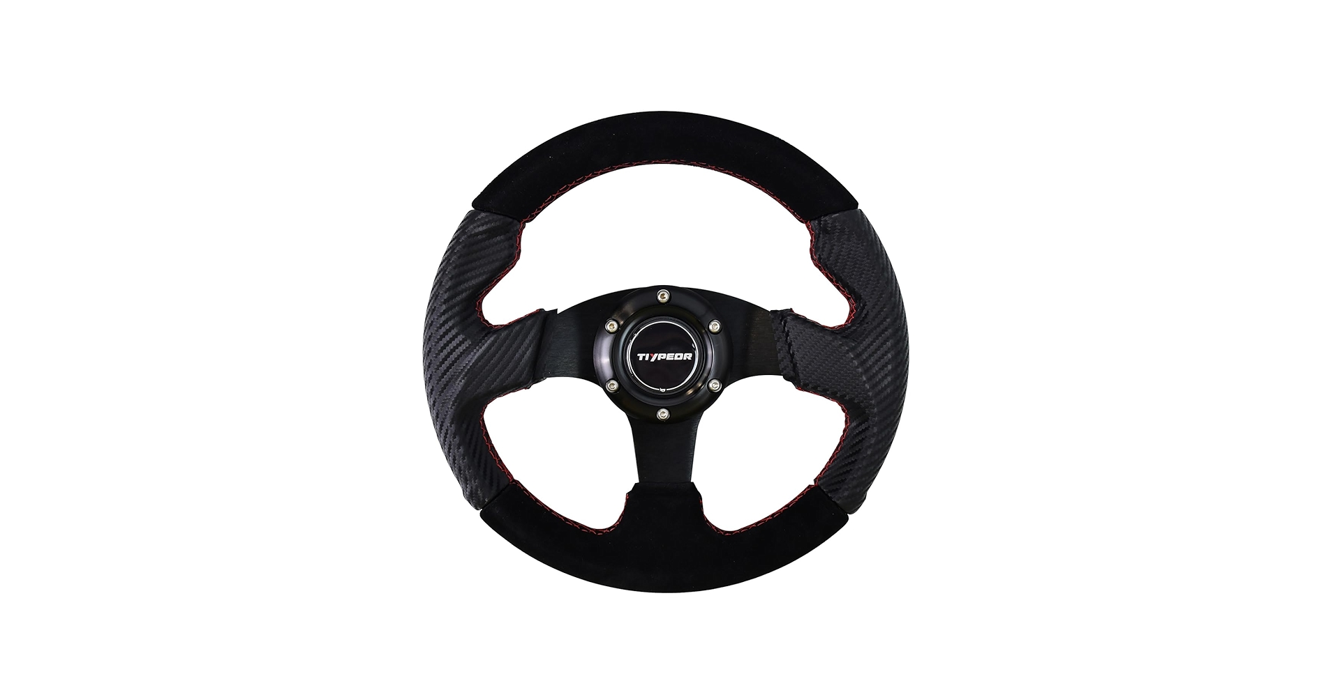Amazon | Tiypeor スエード製レーシングステアリング 280mm
